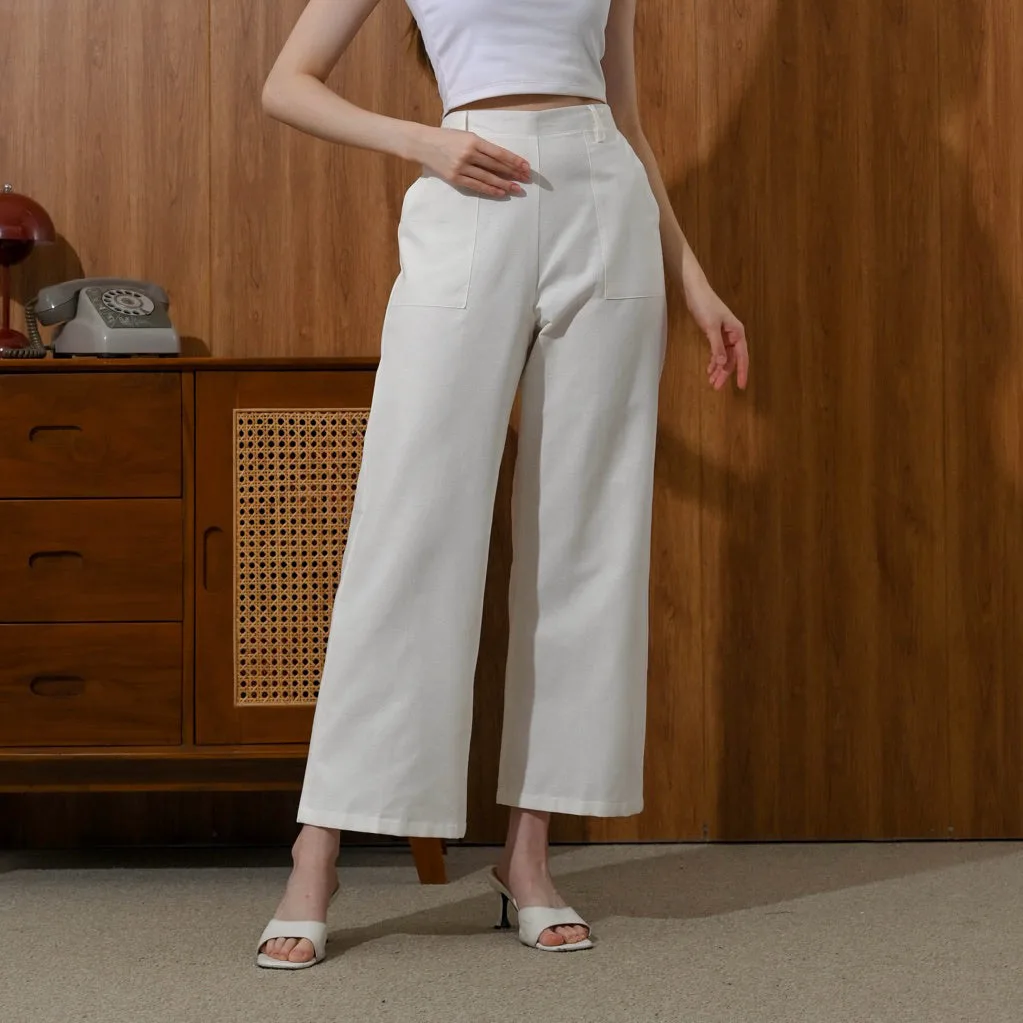 basic-linen-culotte — Broken white+furing