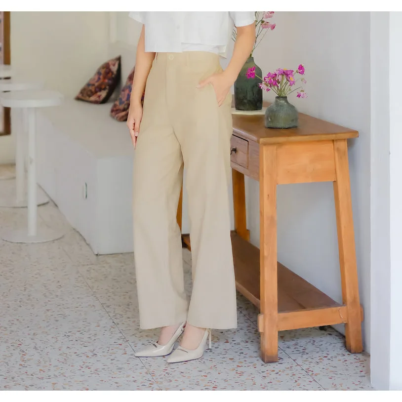 casual-culotte-zipper — Cream