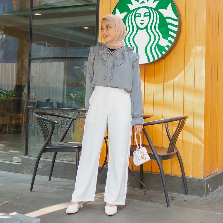 cerra-loose-pants — Broken white+furing