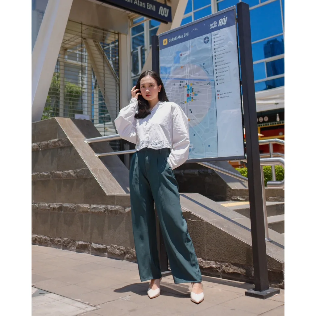 cerra-loose-pants — Emerald Green