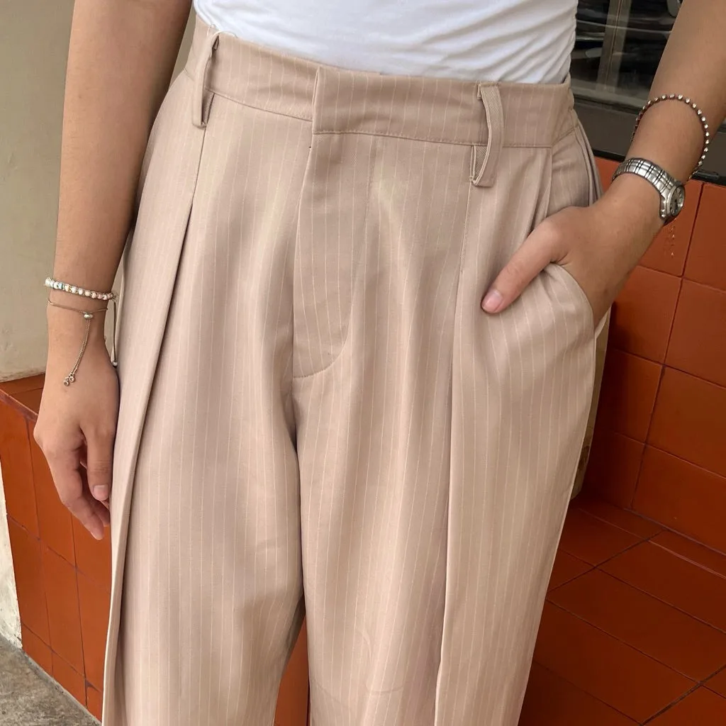 milly-stripe-pants — Cream