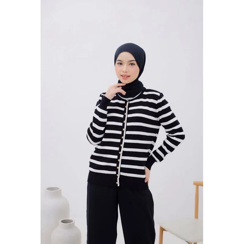 miu-cardigan — Black-White