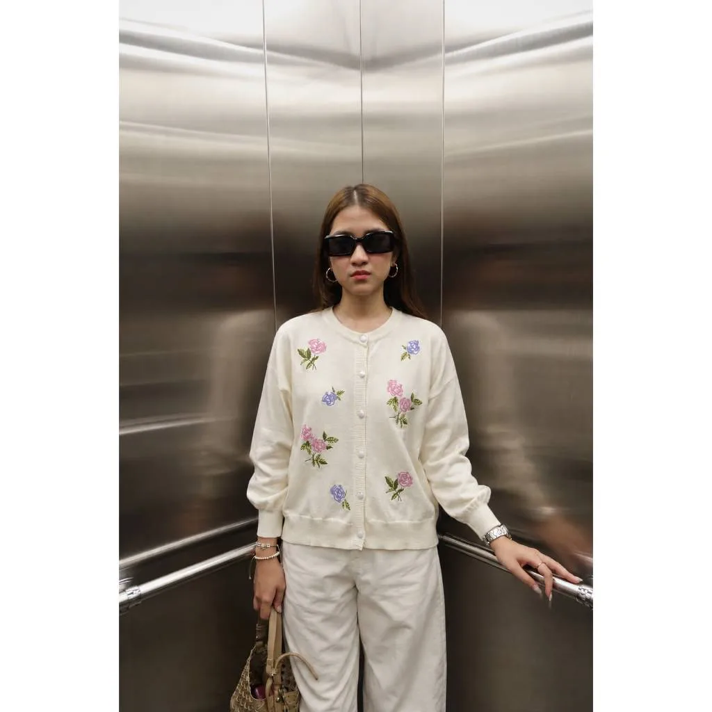 miu-cardigan — Broken White