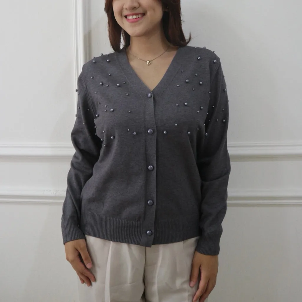 miu-cardigan — Grey Pearl