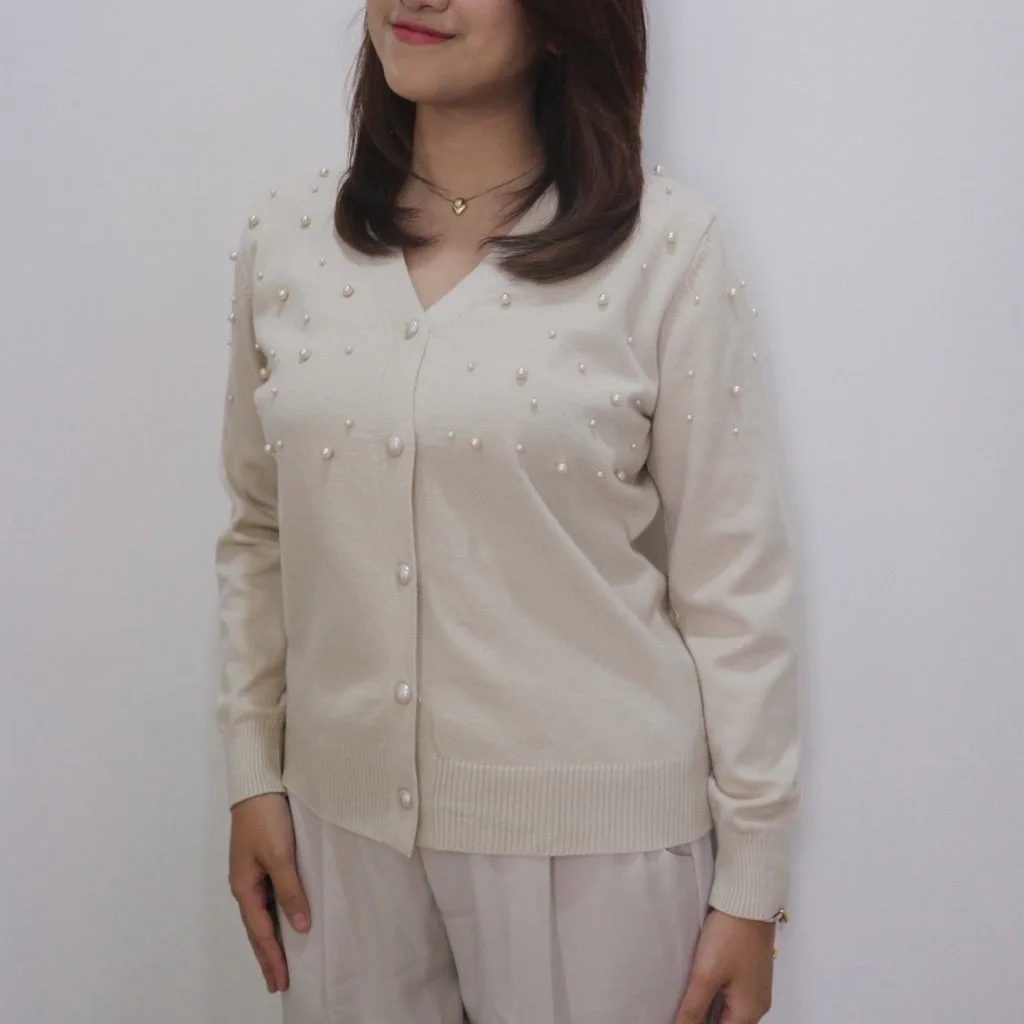 miu-cardigan — Ivory Pearl