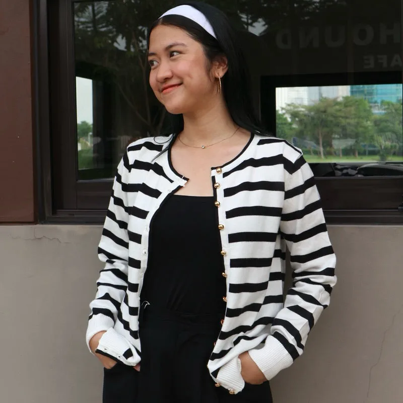 miu-cardigan — White-Black