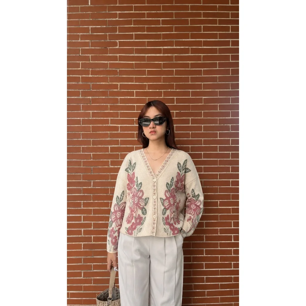 rui-cardigan — Cream-Pink