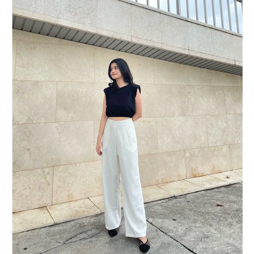 soso-pants — Broken white+furing