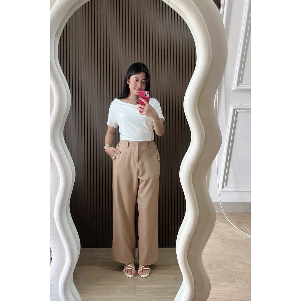 yora-loose-pants — Choco (LW semiwool)